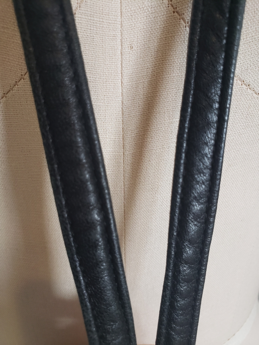Black Leather Tie Belt, 69" - Picture 4 of 5